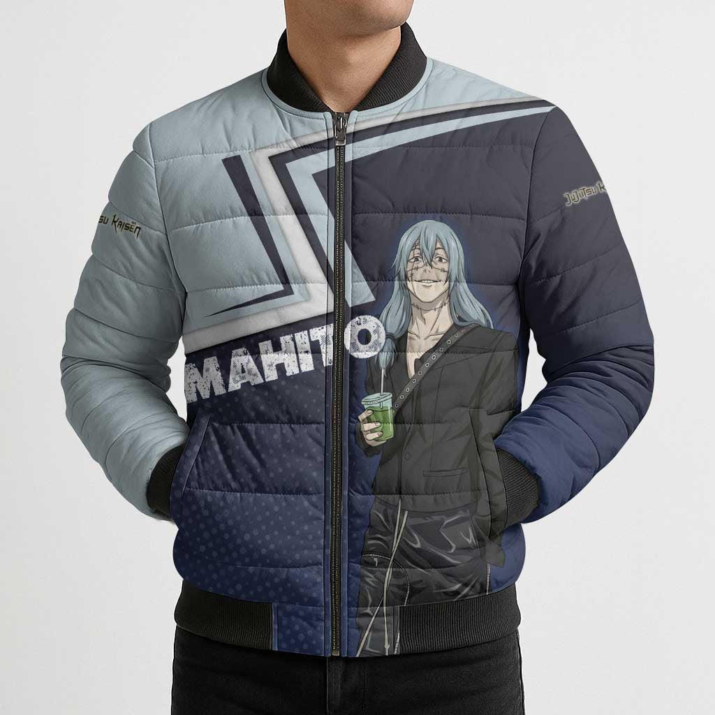 Mahito Bomber Puffer Jacket Stylish Anime Villain Aesthetic