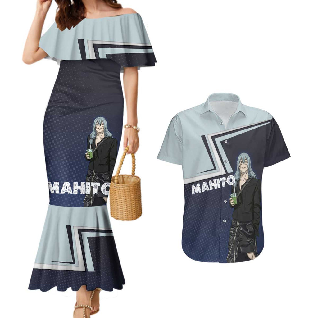 Mahito Couples Matching Mermaid Dress and Hawaiian Shirt Stylish Anime Villain Aesthetic