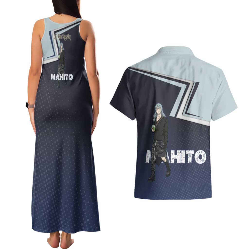 Mahito Couples Matching Tank Maxi Dress and Hawaiian Shirt Stylish Anime Villain Aesthetic