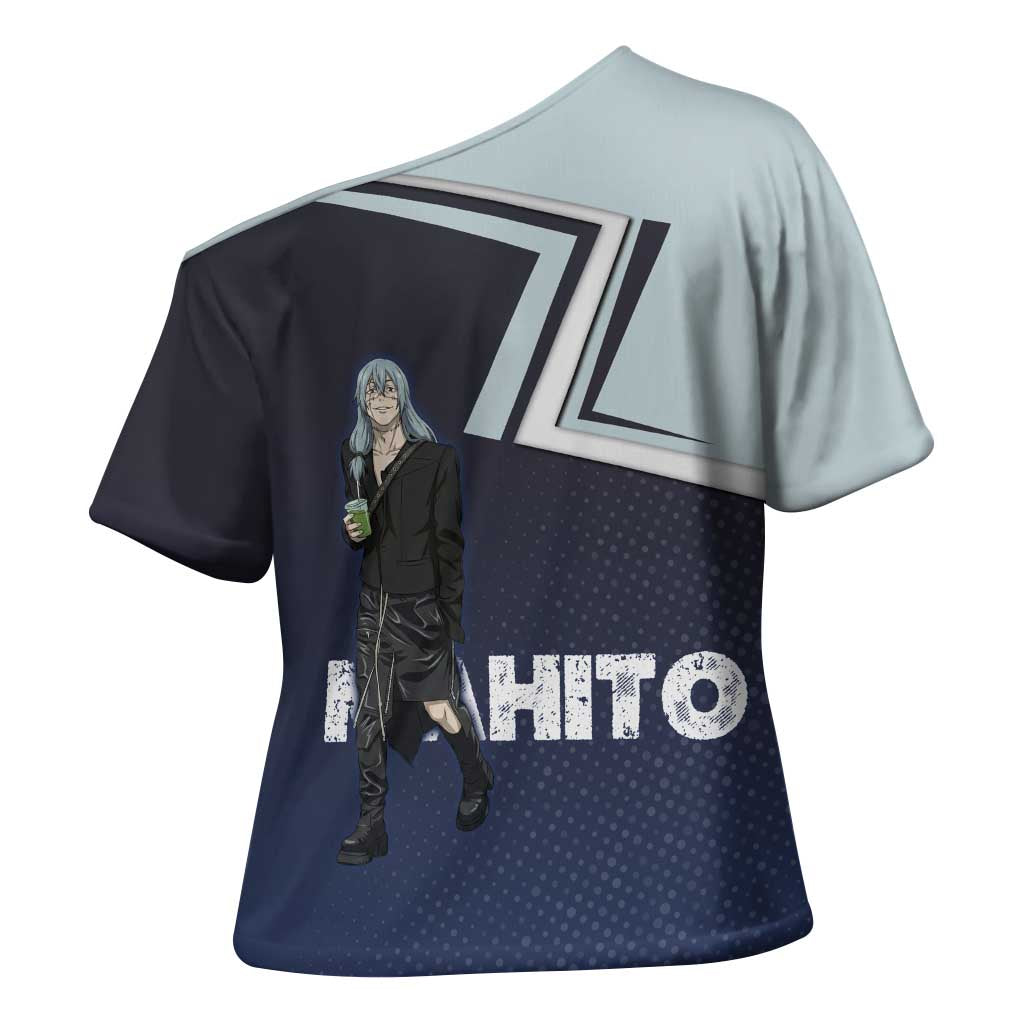Mahito Cross Shoulder Shirt Stylish Anime Villain Aesthetic