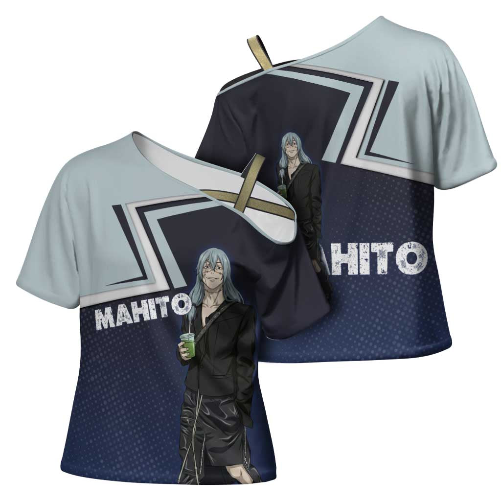 Mahito Cross Shoulder Shirt Stylish Anime Villain Aesthetic