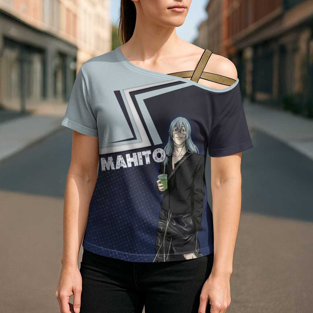 Mahito Cross Shoulder Shirt Stylish Anime Villain Aesthetic