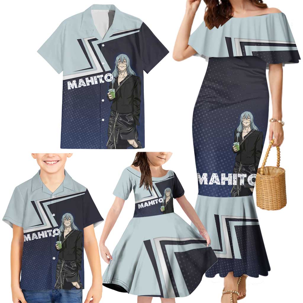 Mahito Family Matching Mermaid Dress and Hawaiian Shirt Stylish Anime Villain Aesthetic