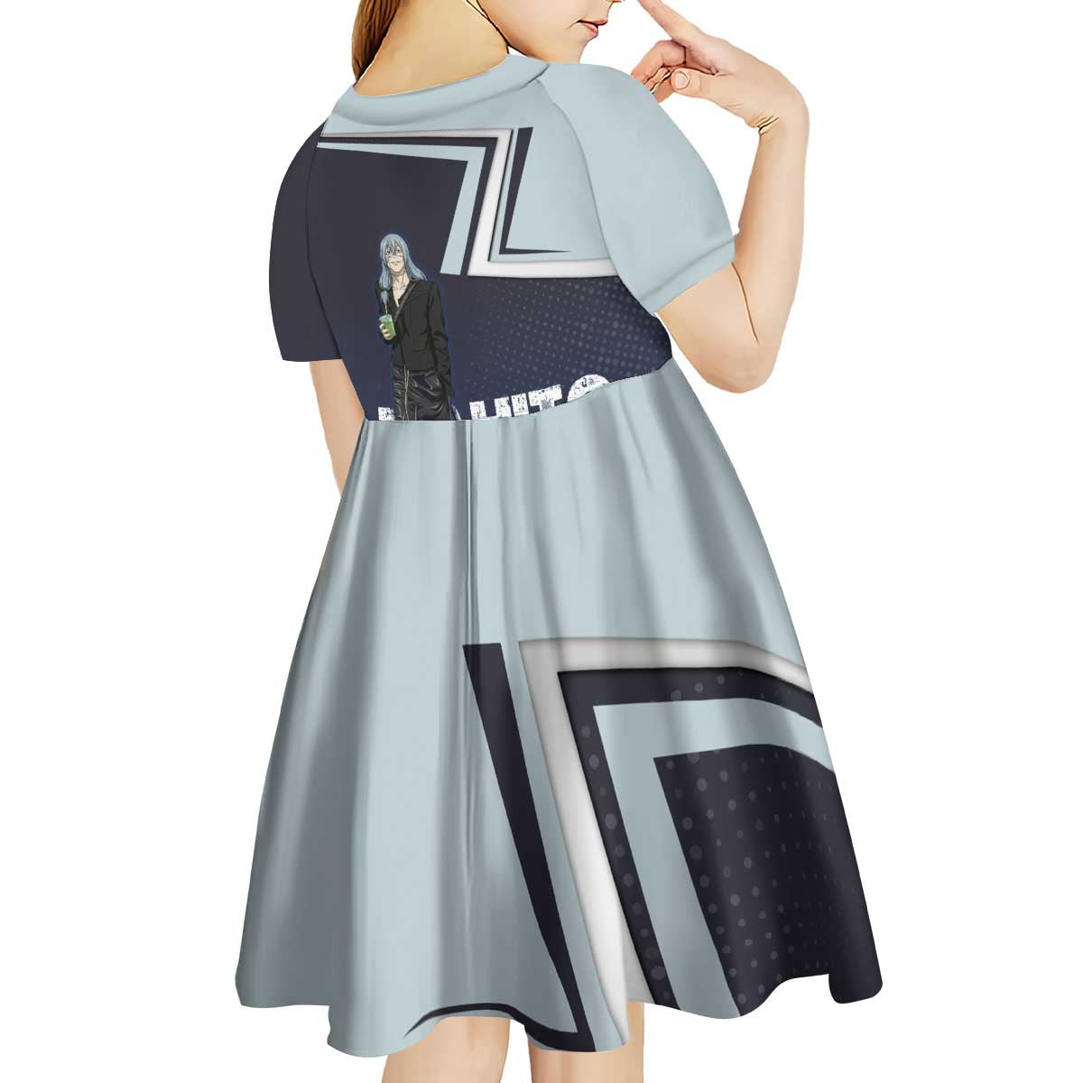 Mahito Kid Short Sleeve Dress Stylish Anime Villain Aesthetic