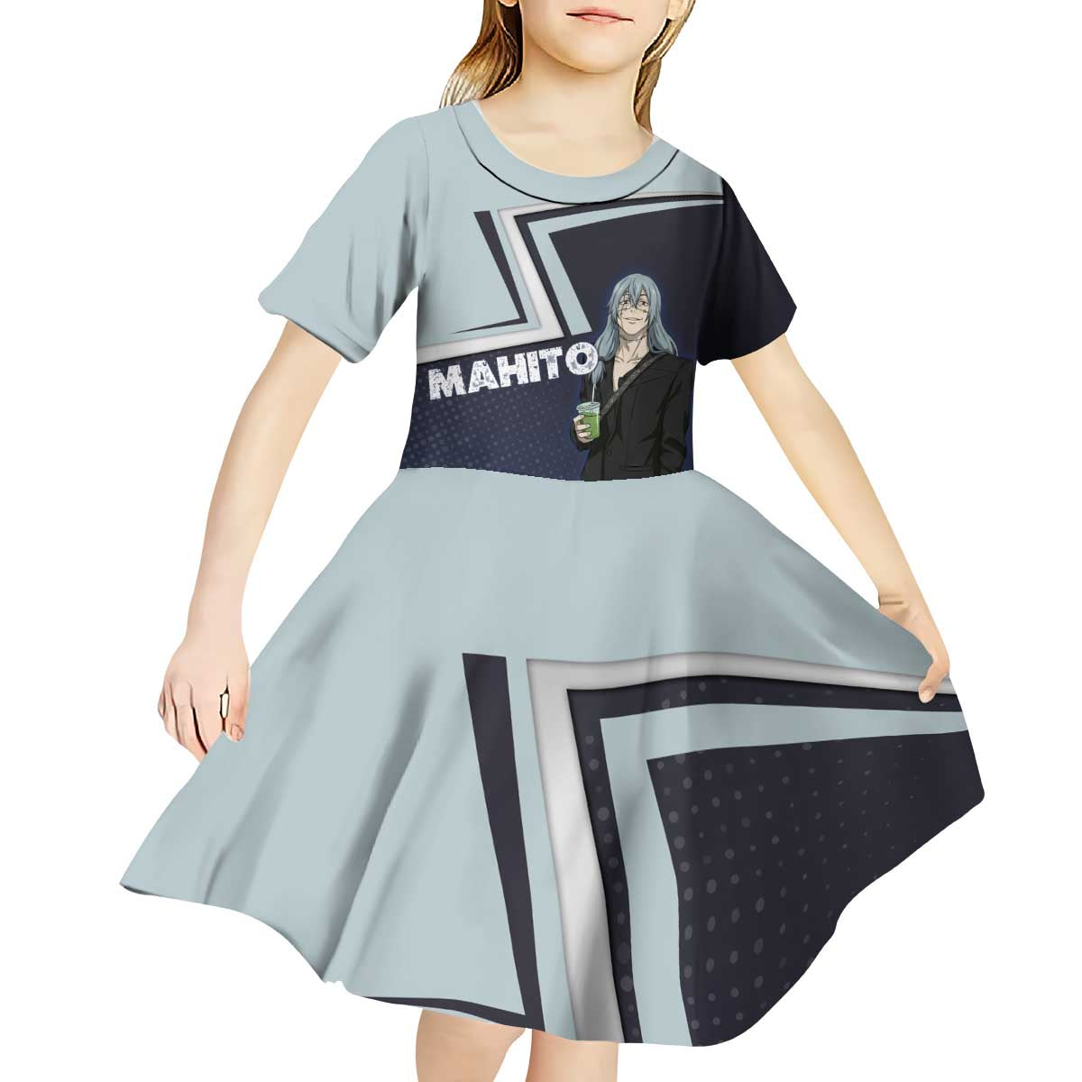Mahito Kid Short Sleeve Dress Stylish Anime Villain Aesthetic