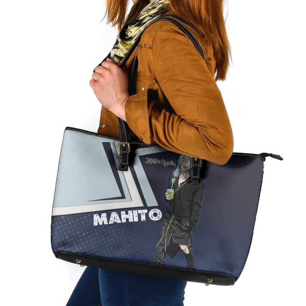 Mahito Leather Tote Bag Stylish Anime Villain Aesthetic