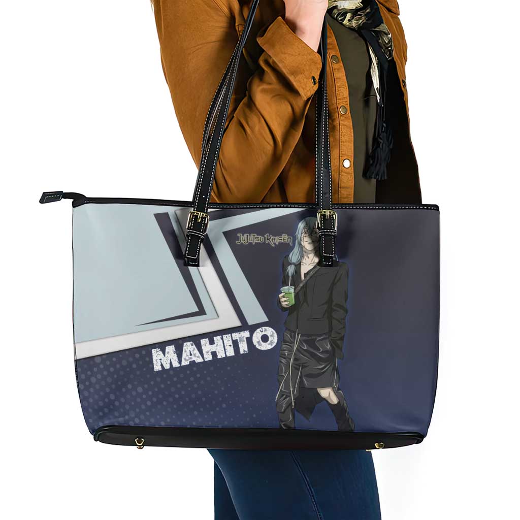 Mahito Leather Tote Bag Stylish Anime Villain Aesthetic