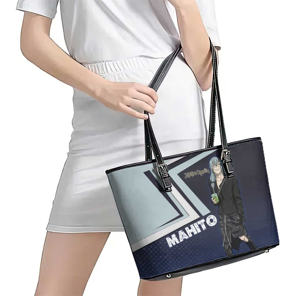 Mahito Leather Tote Bag Stylish Anime Villain Aesthetic