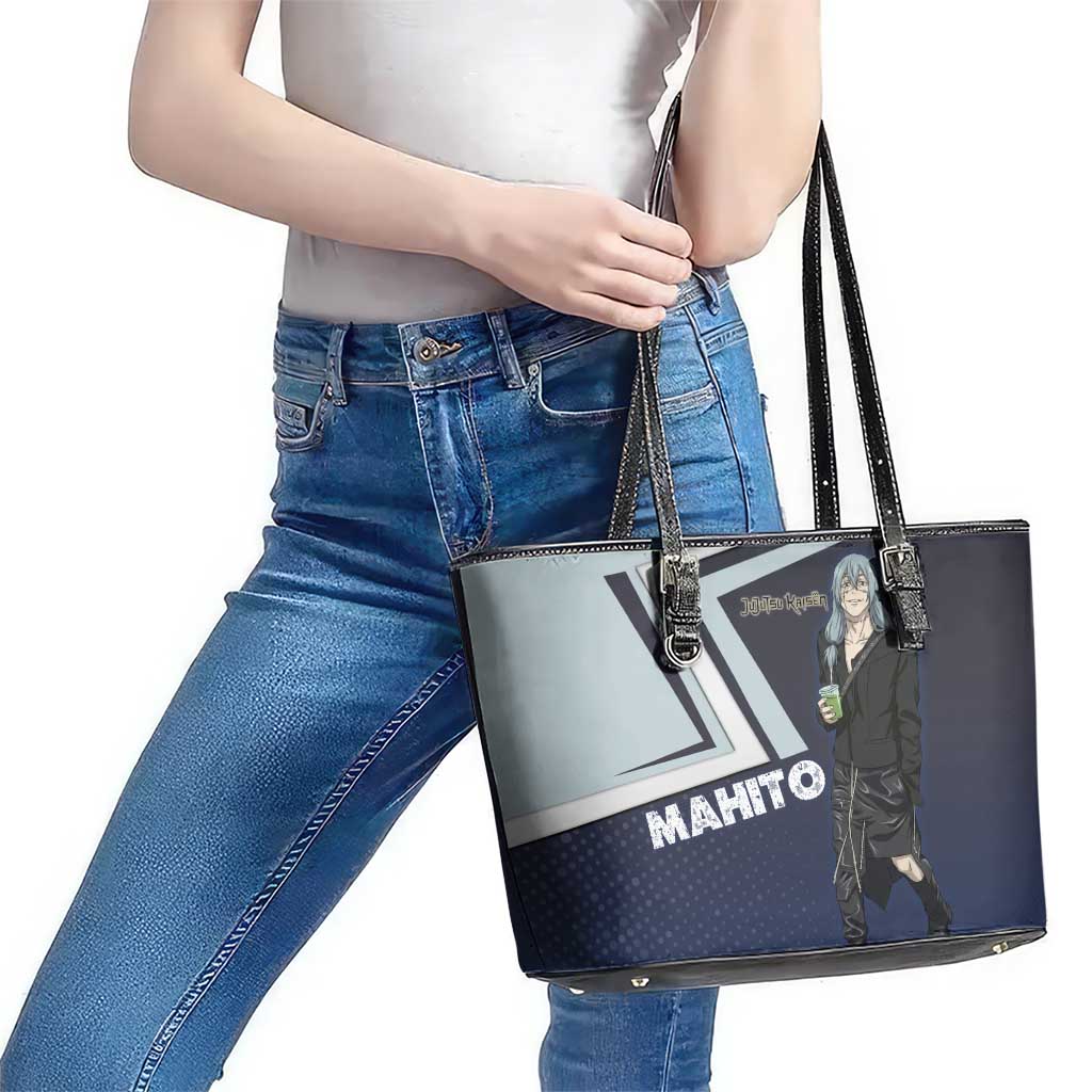 Mahito Leather Tote Bag Stylish Anime Villain Aesthetic