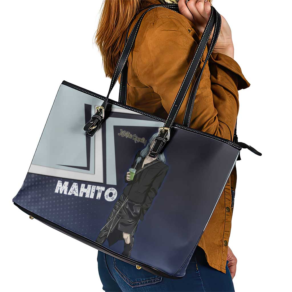 Mahito Leather Tote Bag Stylish Anime Villain Aesthetic