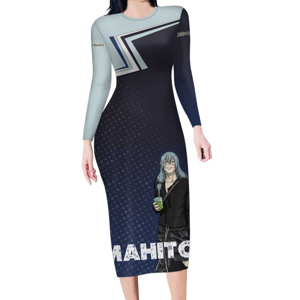 Mahito Long Sleeve Bodycon Dress Stylish Anime Villain Aesthetic