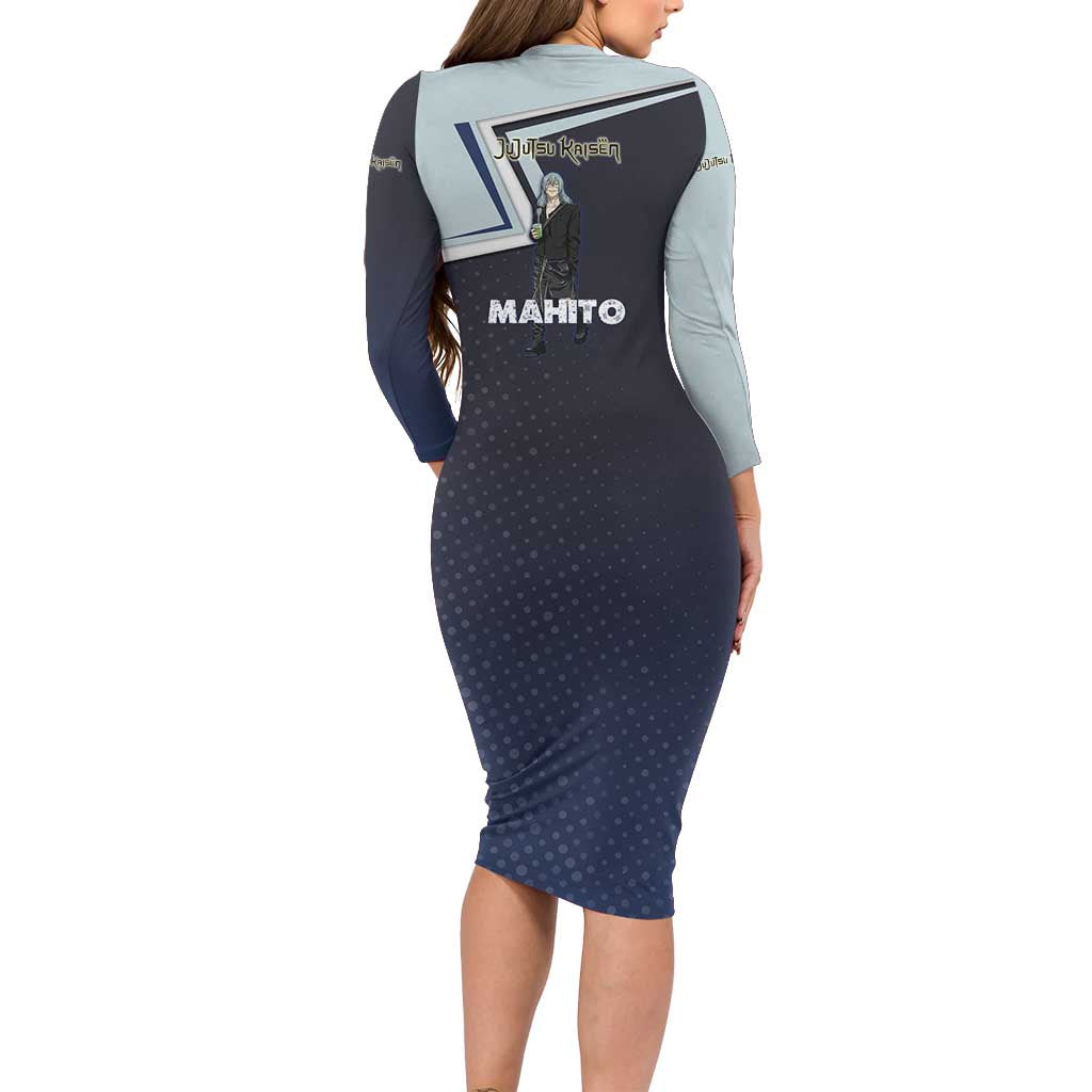 Mahito Long Sleeve Bodycon Dress Stylish Anime Villain Aesthetic