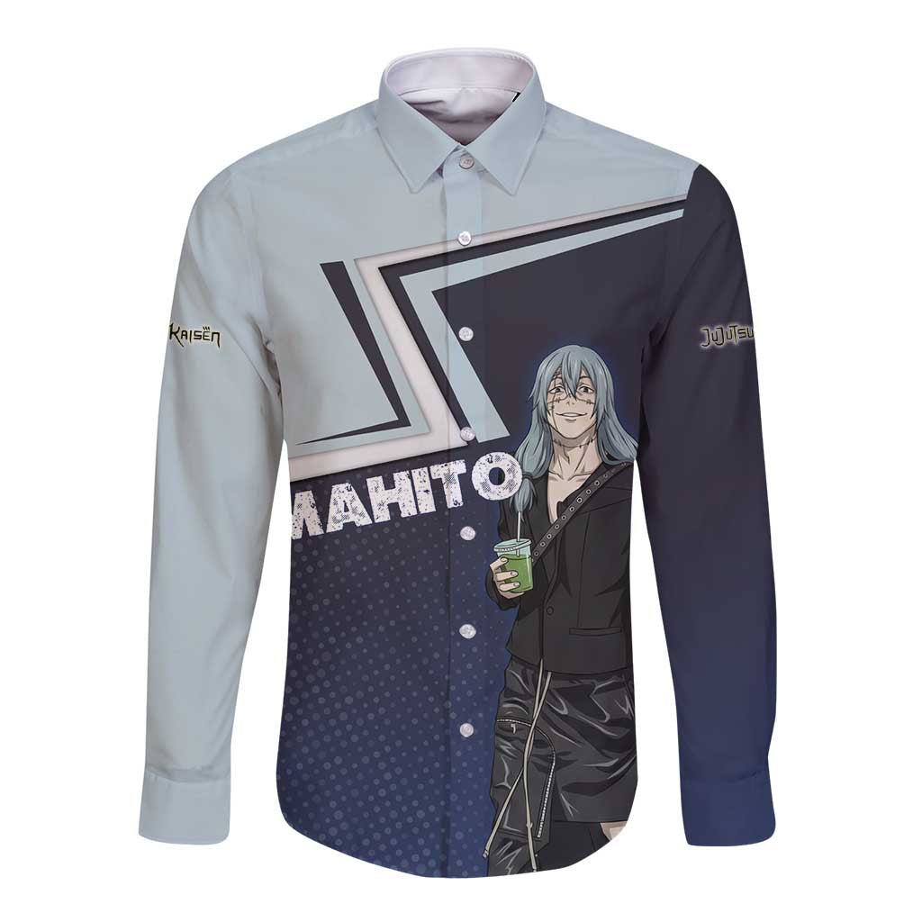 Mahito Long Sleeve Button Shirt Stylish Anime Villain Aesthetic