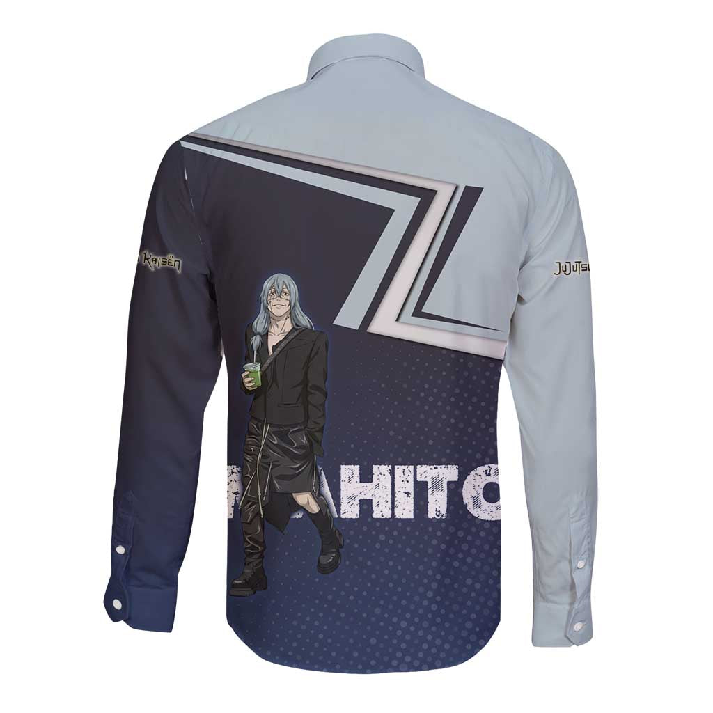 Mahito Long Sleeve Button Shirt Stylish Anime Villain Aesthetic