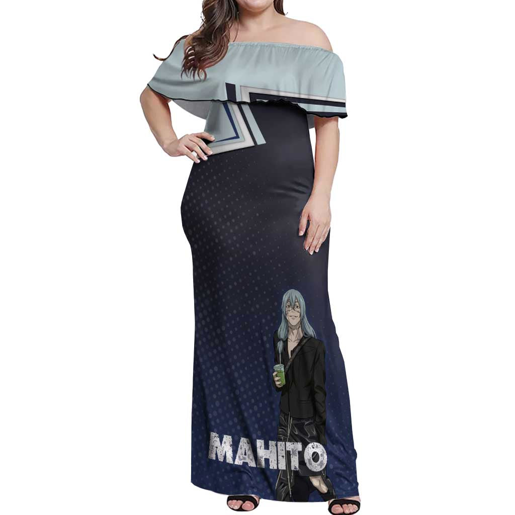 Mahito Off Shoulder Maxi Dress Stylish Anime Villain Aesthetic