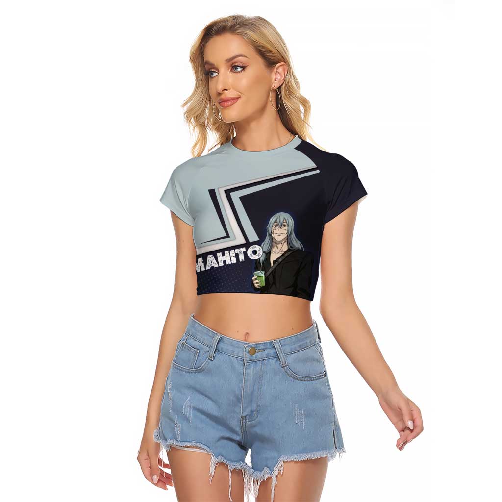 Mahito Raglan Cropped T Shirt Stylish Anime Villain Aesthetic