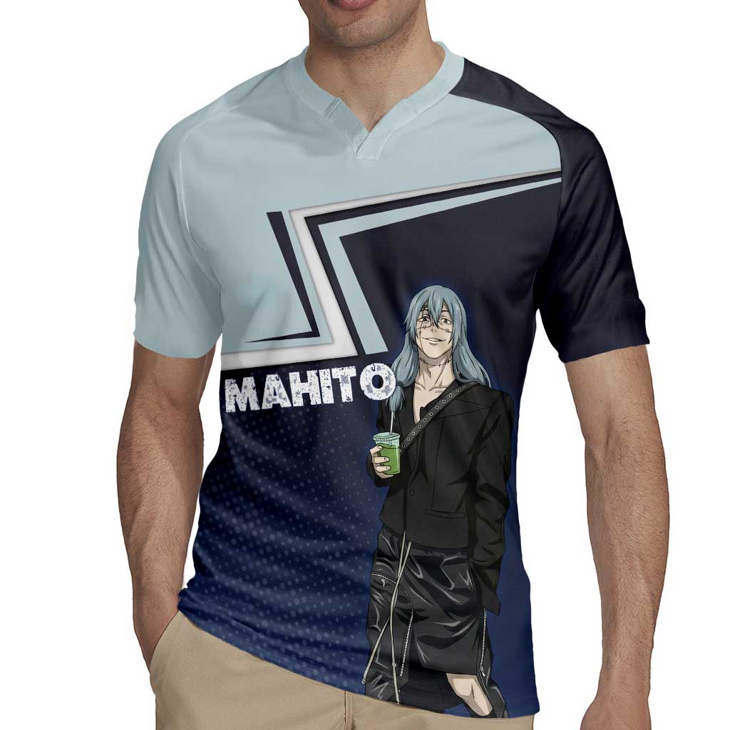 Mahito Rugby Jersey Stylish Anime Villain Aesthetic
