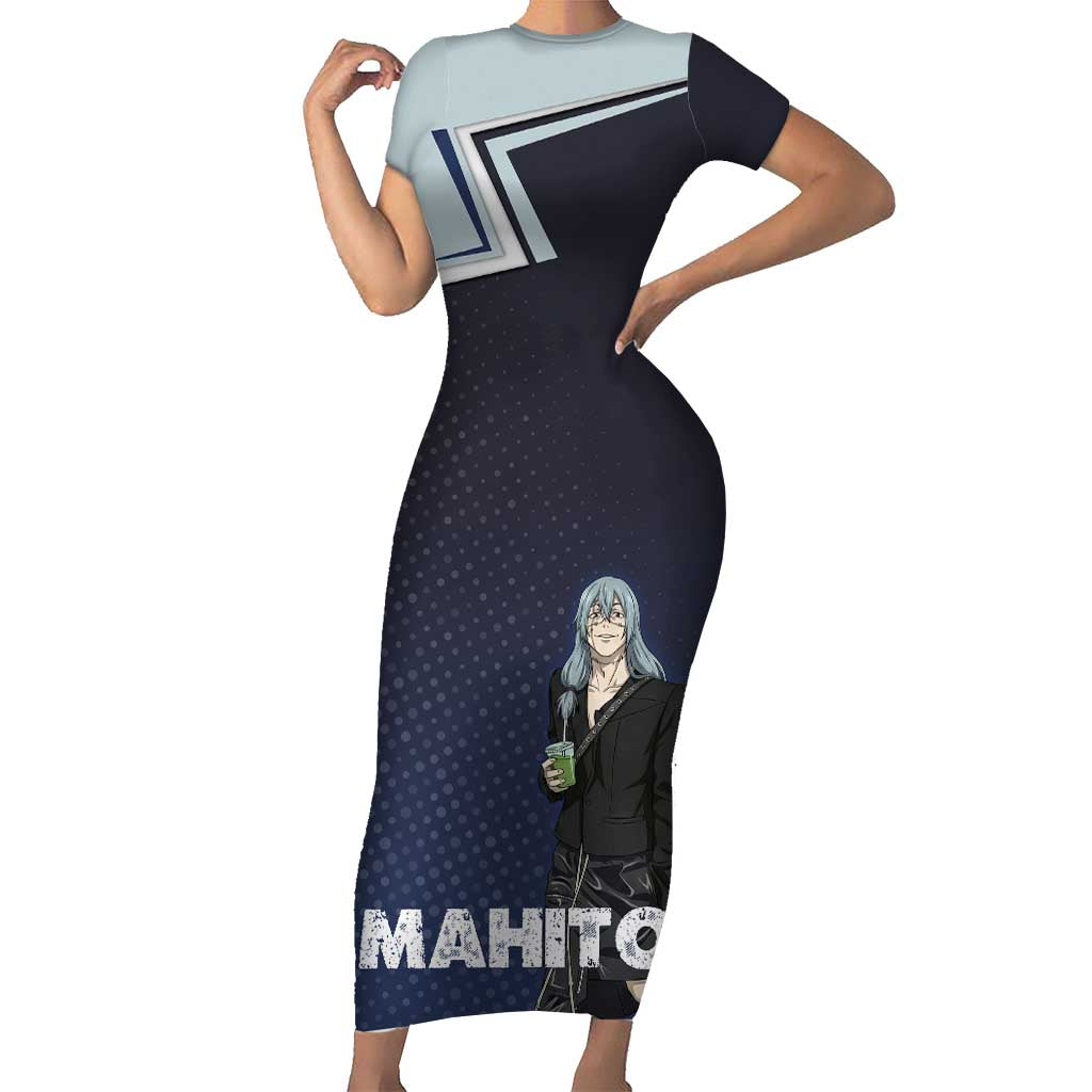 Mahito Short Sleeve Bodycon Dress Stylish Anime Villain Aesthetic