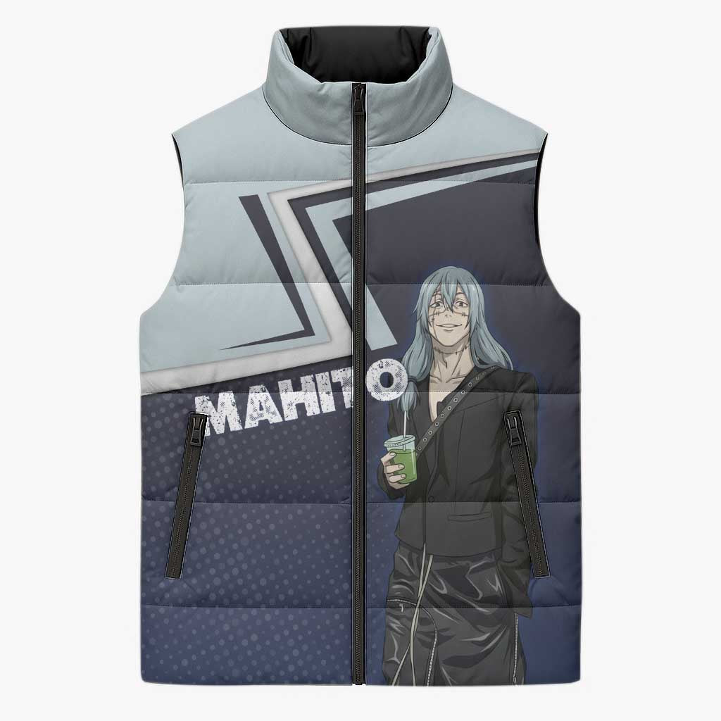 Mahito Sleeveless Puffer Jacket Stylish Anime Villain Aesthetic