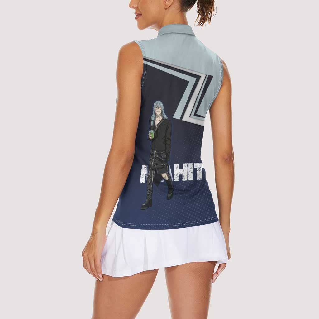 Mahito Women Sleeveless Polo Shirt Stylish Anime Villain Aesthetic