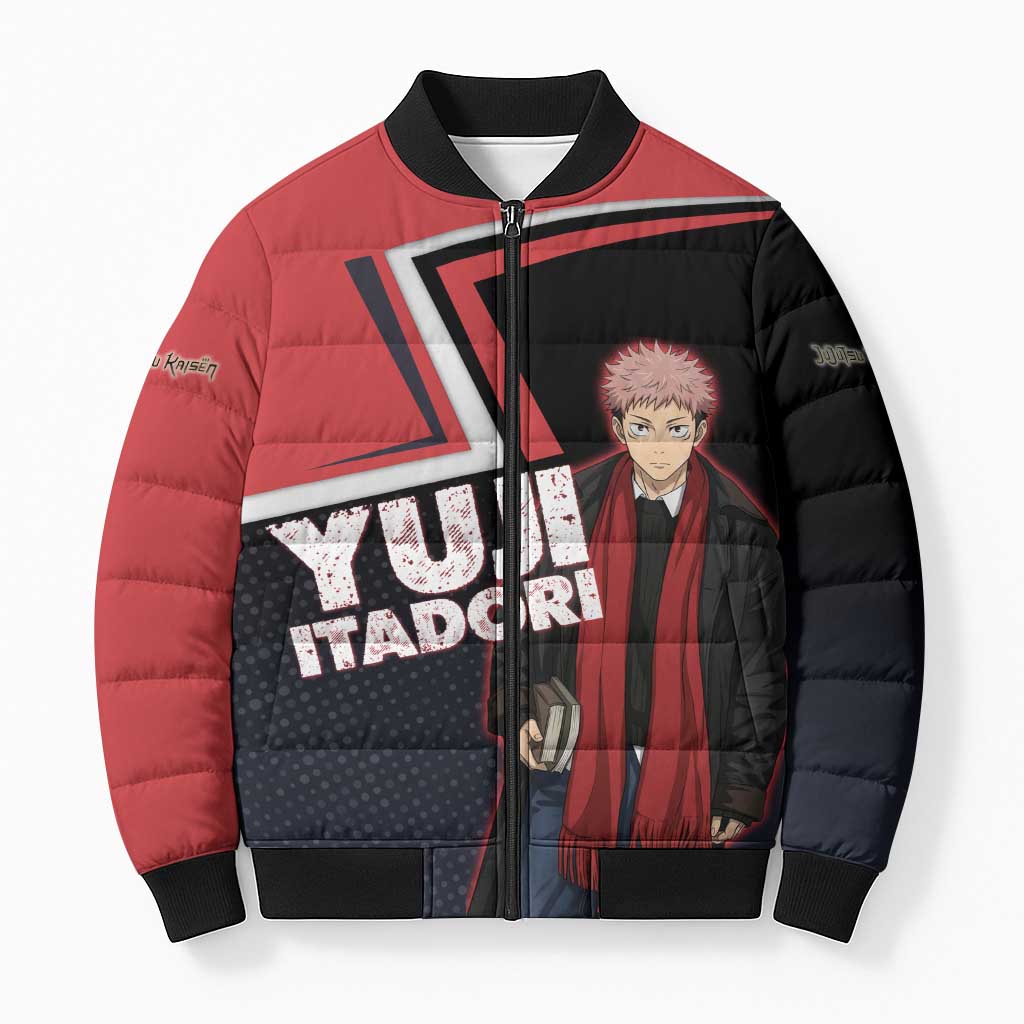 Yuji Itadori Bomber Puffer Jacket Casual Anime Hero Style