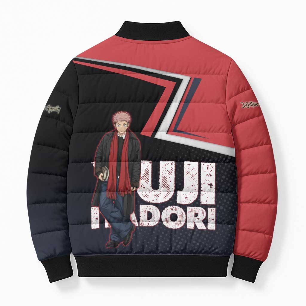 Yuji Itadori Bomber Puffer Jacket Casual Anime Hero Style