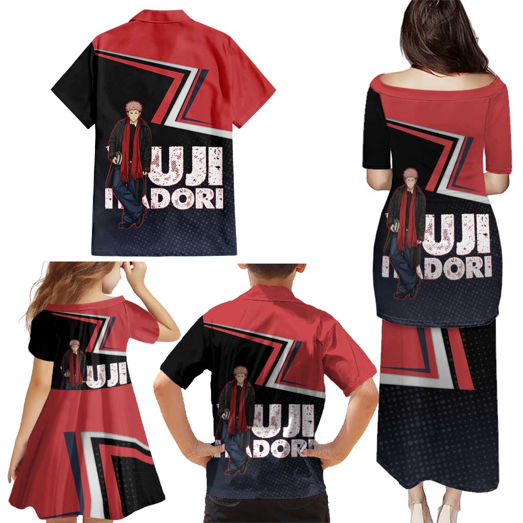 Yuji Itadori Family Matching Puletasi and Hawaiian Shirt Casual Anime Hero Style