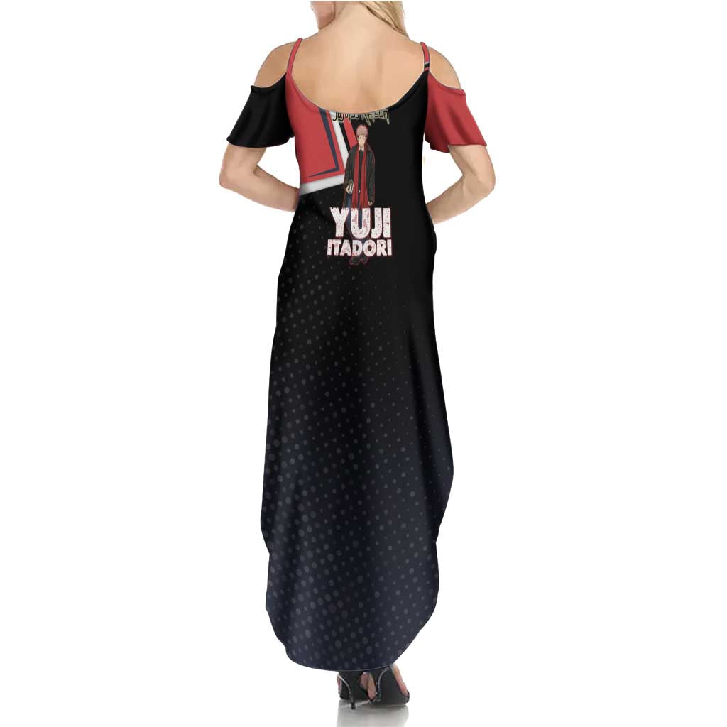 Yuji Itadori Family Matching Summer Maxi Dress and Hawaiian Shirt Casual Anime Hero Style