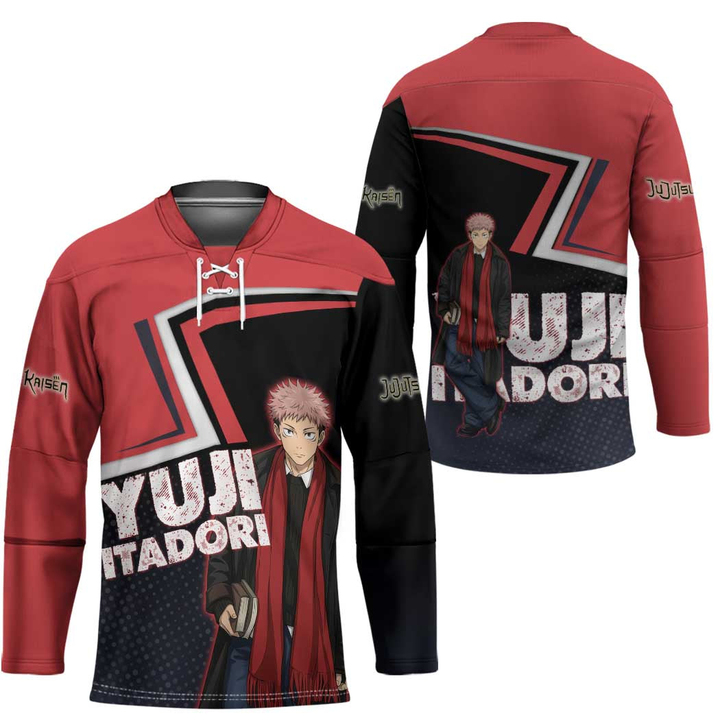 Yuji Itadori Hockey Jersey Casual Anime Hero Style