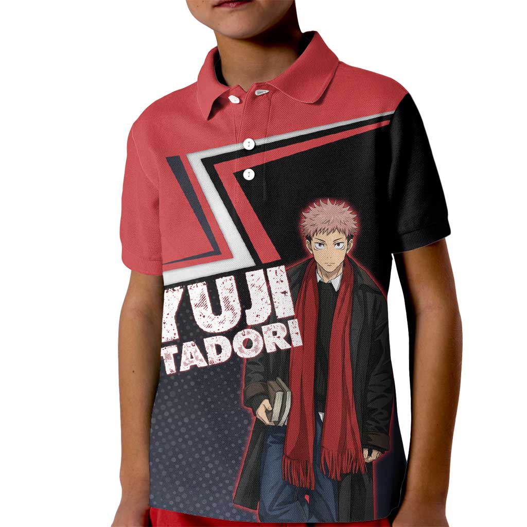 Yuji Itadori Kid Polo Shirt Casual Anime Hero Style