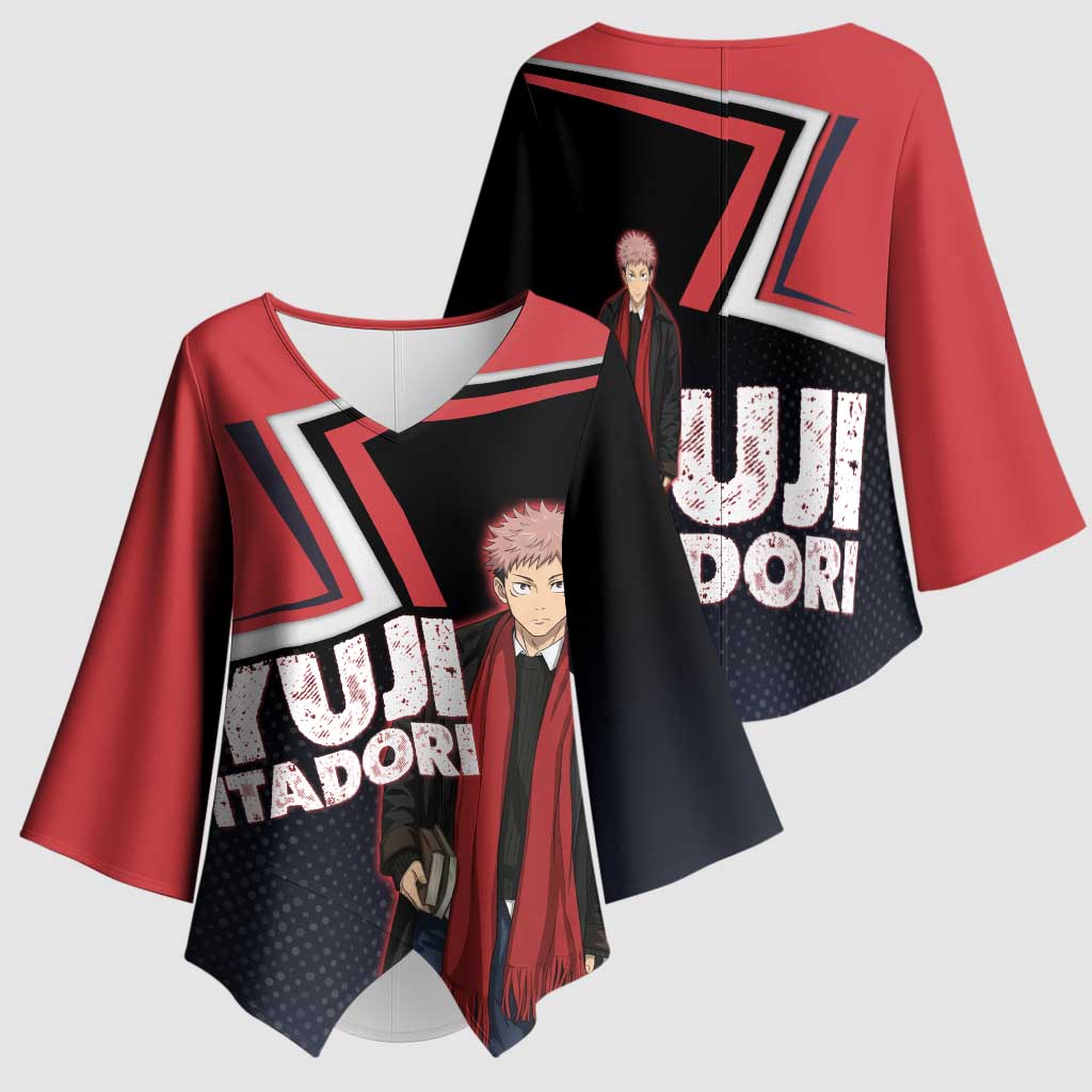 Yuji Itadori Kimono Sleeve Blouse Casual Anime Hero Style
