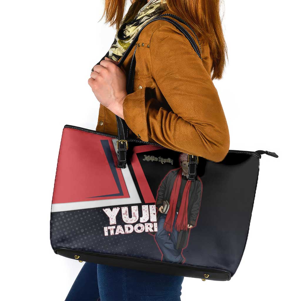 Yuji Itadori Leather Tote Bag Casual Anime Hero Style