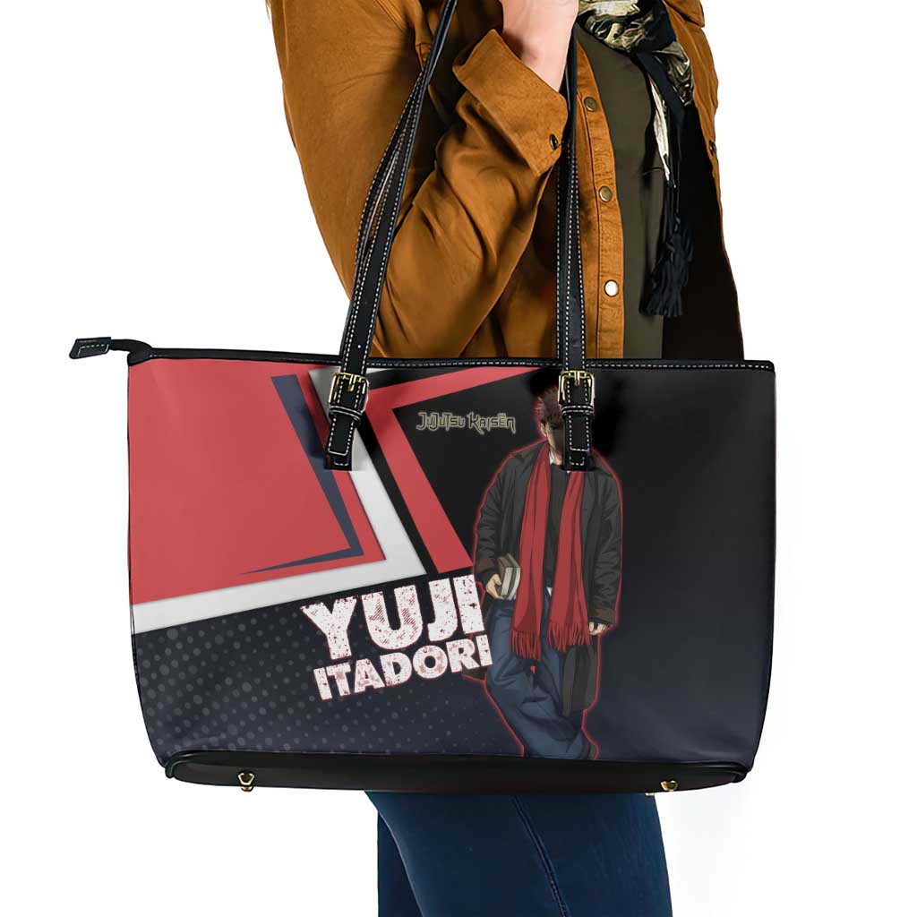 Yuji Itadori Leather Tote Bag Casual Anime Hero Style