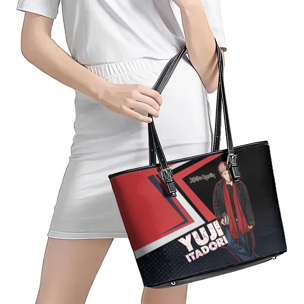 Yuji Itadori Leather Tote Bag Casual Anime Hero Style
