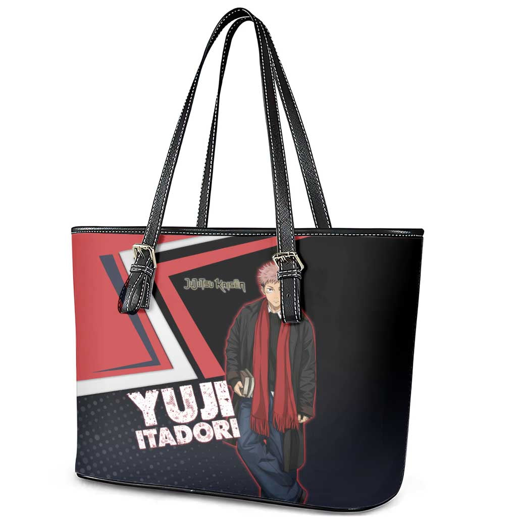 Yuji Itadori Leather Tote Bag Casual Anime Hero Style