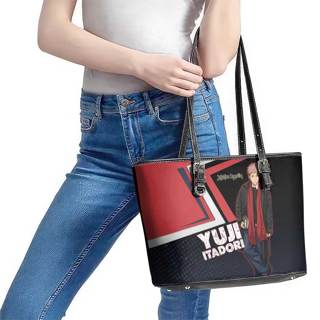 Yuji Itadori Leather Tote Bag Casual Anime Hero Style