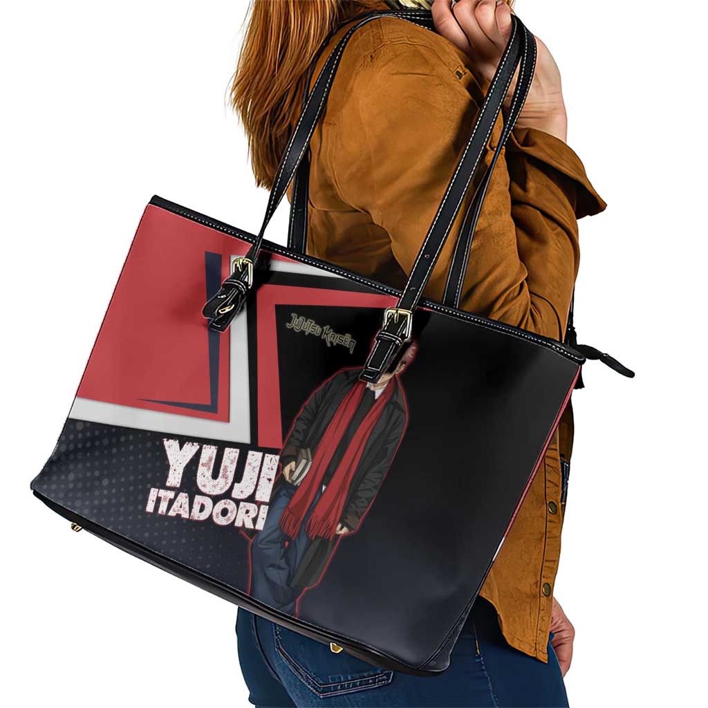 Yuji Itadori Leather Tote Bag Casual Anime Hero Style