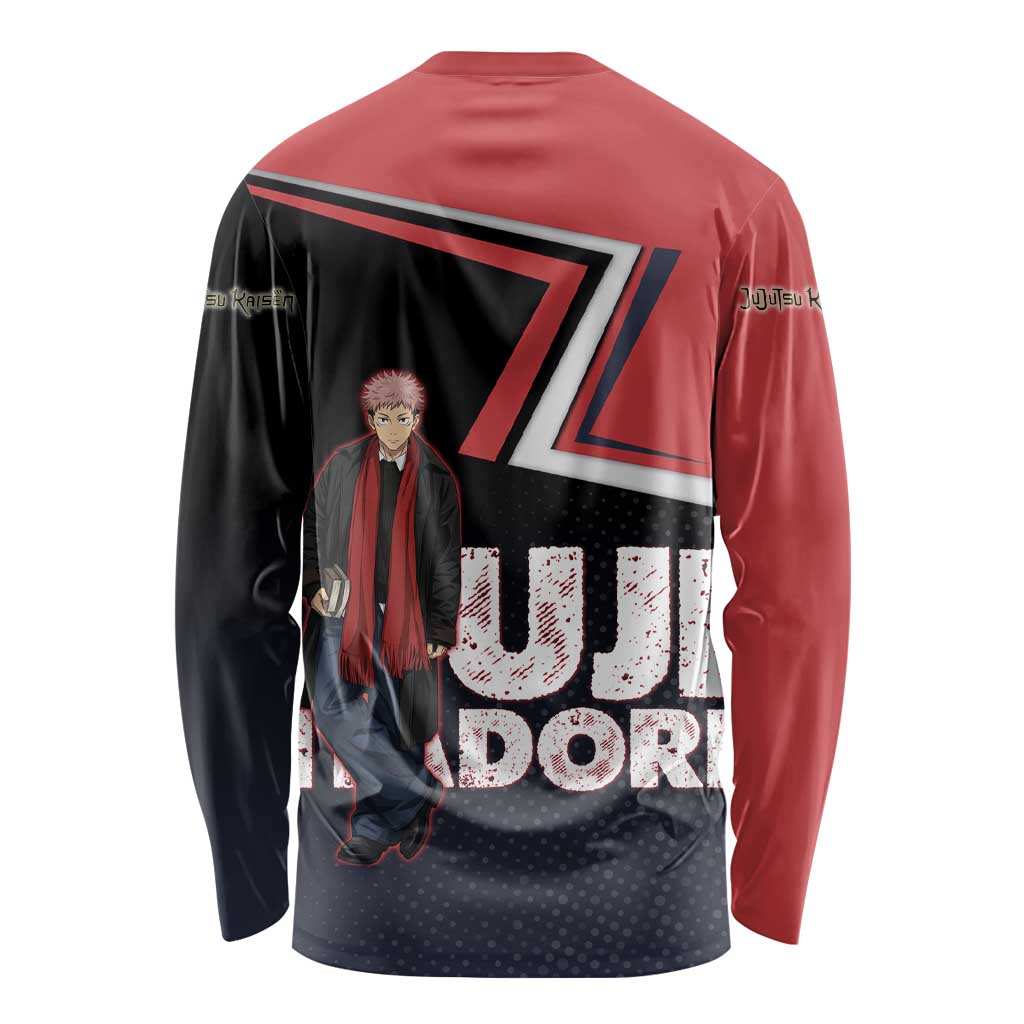 Yuji Itadori Long Sleeve Shirt Casual Anime Hero Style