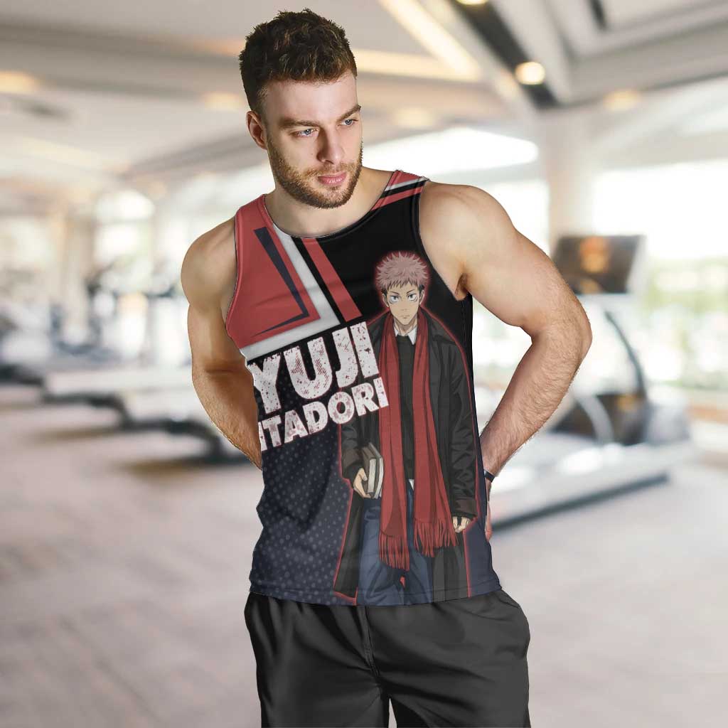 Yuji Itadori Men Tank Top Casual Anime Hero Style