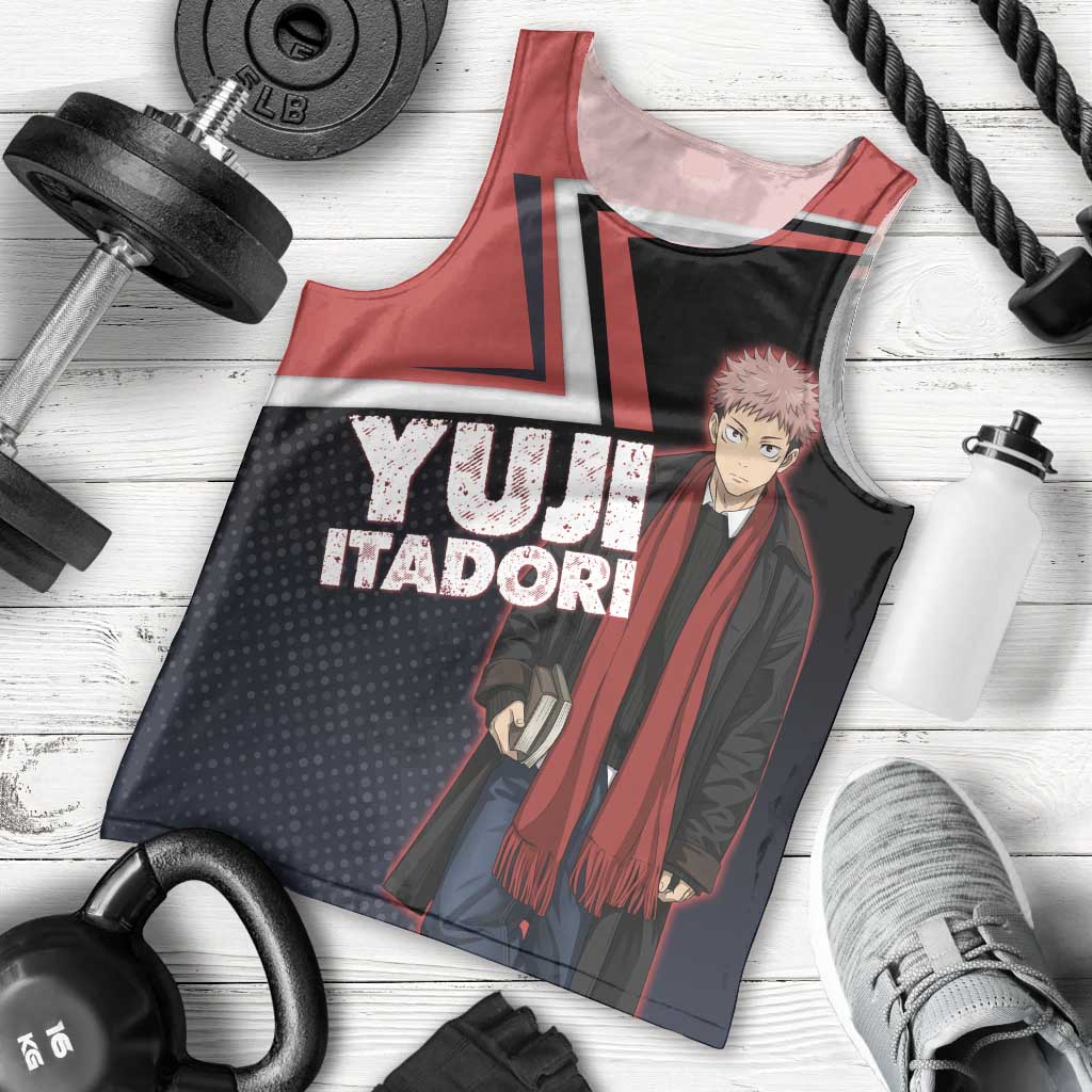Yuji Itadori Men Tank Top Casual Anime Hero Style