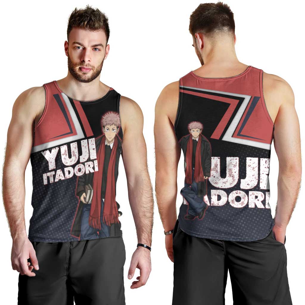 Yuji Itadori Men Tank Top Casual Anime Hero Style