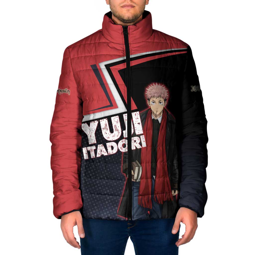 Yuji Itadori Padded Jacket Casual Anime Hero Style