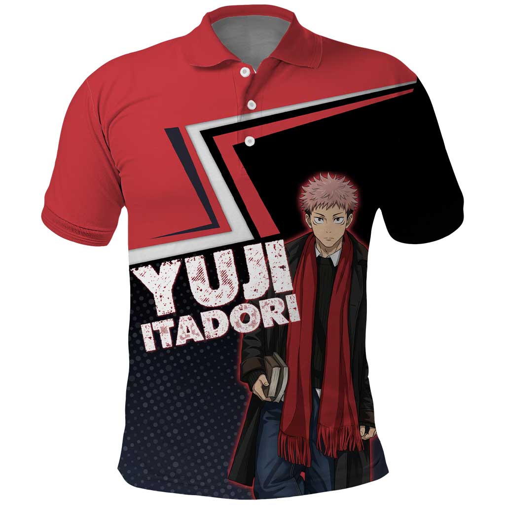 Yuji Itadori Polo Shirt Casual Anime Hero Style