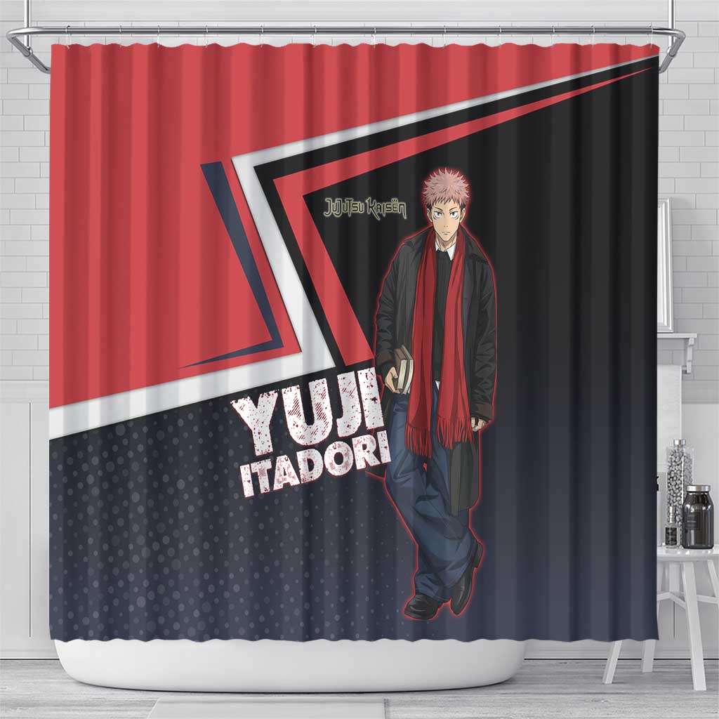 Yuji Itadori Shower Curtain Casual Anime Hero Style