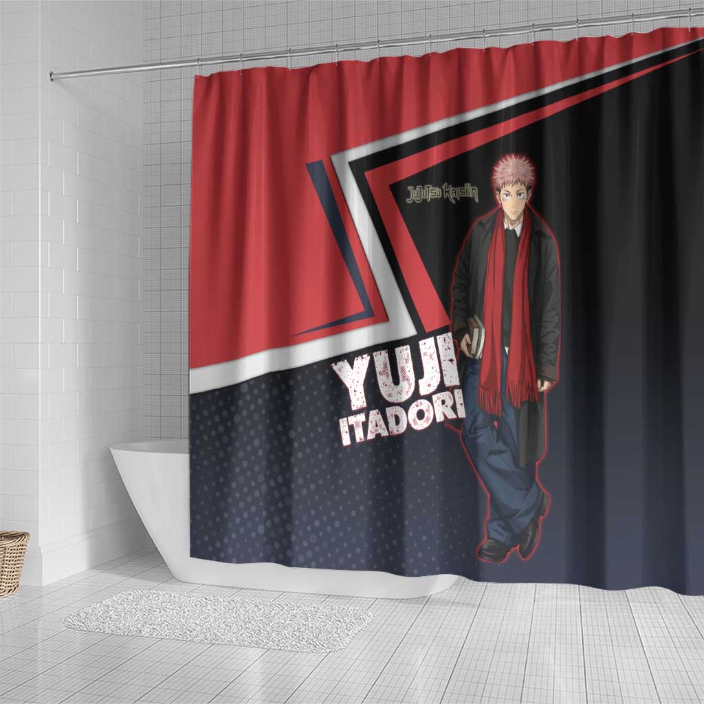 Yuji Itadori Shower Curtain Casual Anime Hero Style