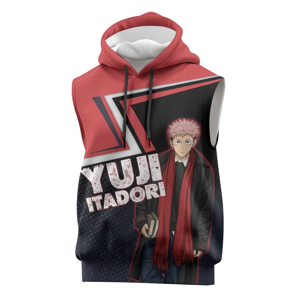 Yuji Itadori Sleeveless Hoodie Casual Anime Hero Style