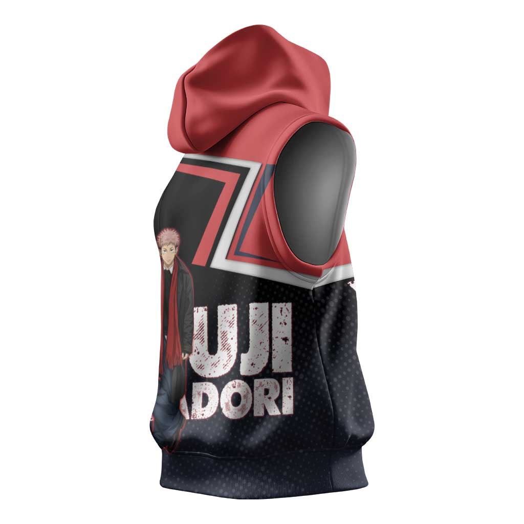 Yuji Itadori Sleeveless Hoodie Casual Anime Hero Style