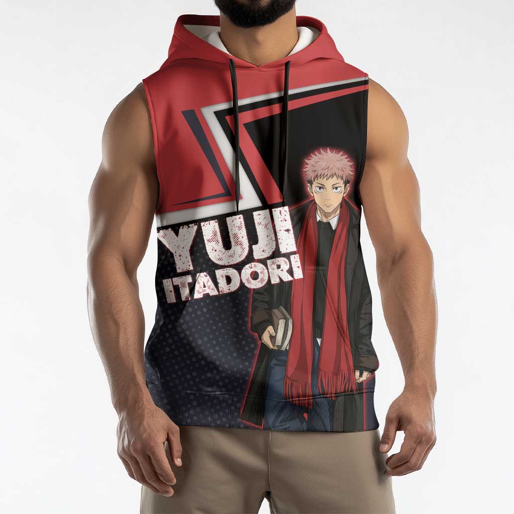 Yuji Itadori Sleeveless Hoodie Casual Anime Hero Style