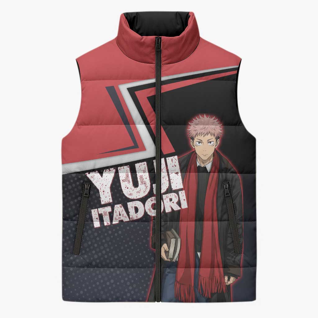 Yuji Itadori Sleeveless Puffer Jacket Casual Anime Hero Style