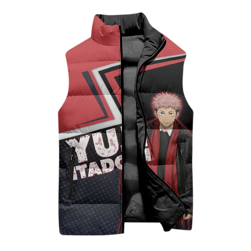 Yuji Itadori Sleeveless Puffer Jacket Casual Anime Hero Style